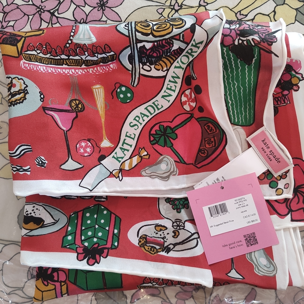 Kate Spade holiday party scarf